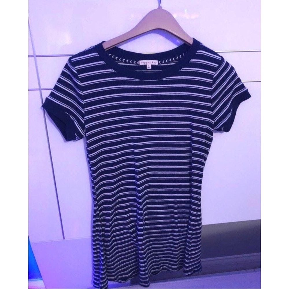 Blue And White Striped T Shirt Dress